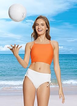 Amazon.com: baleaf Women's Longline Swim Bikini Tops Built